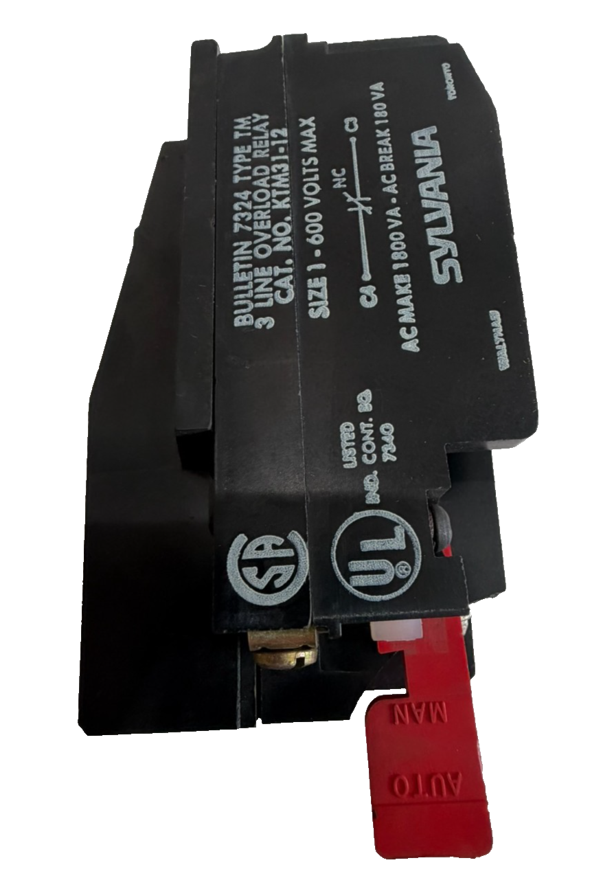 NEW SYLVANIA KTM31-12 OVERLOAD RELAY SIZE 1 600V TYPE 7324 TM3 KTM3112 - Image 4