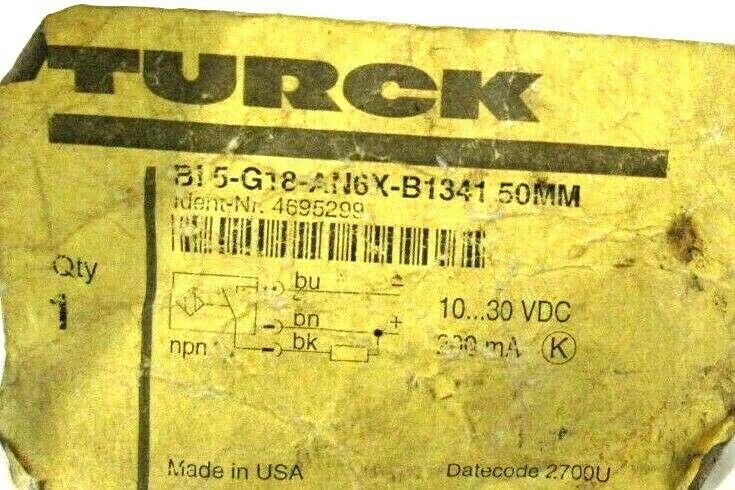 NEW TURCK BI5-G18-AN6X-B1341 50MM PROXIMITY SWITCH BI5G18AN6XB134150MM - Image 3