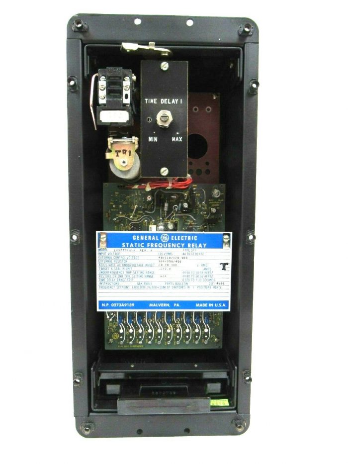 USED GENERAL ELECTRIC 12SFF31A1A STATIC FREQUENCY RELAY REV A - Image 3