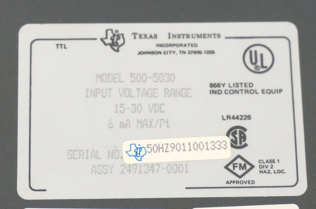 TEXAS INSTRUMENTS 500-5030 LVDC INPUT MODULE 5005030 REPAIRED - Image 5