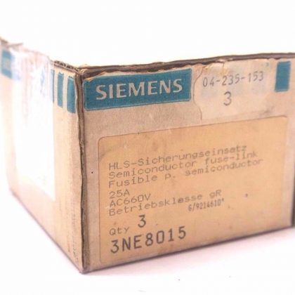 3 NEW SIEMENS 3NE8015 FUSES