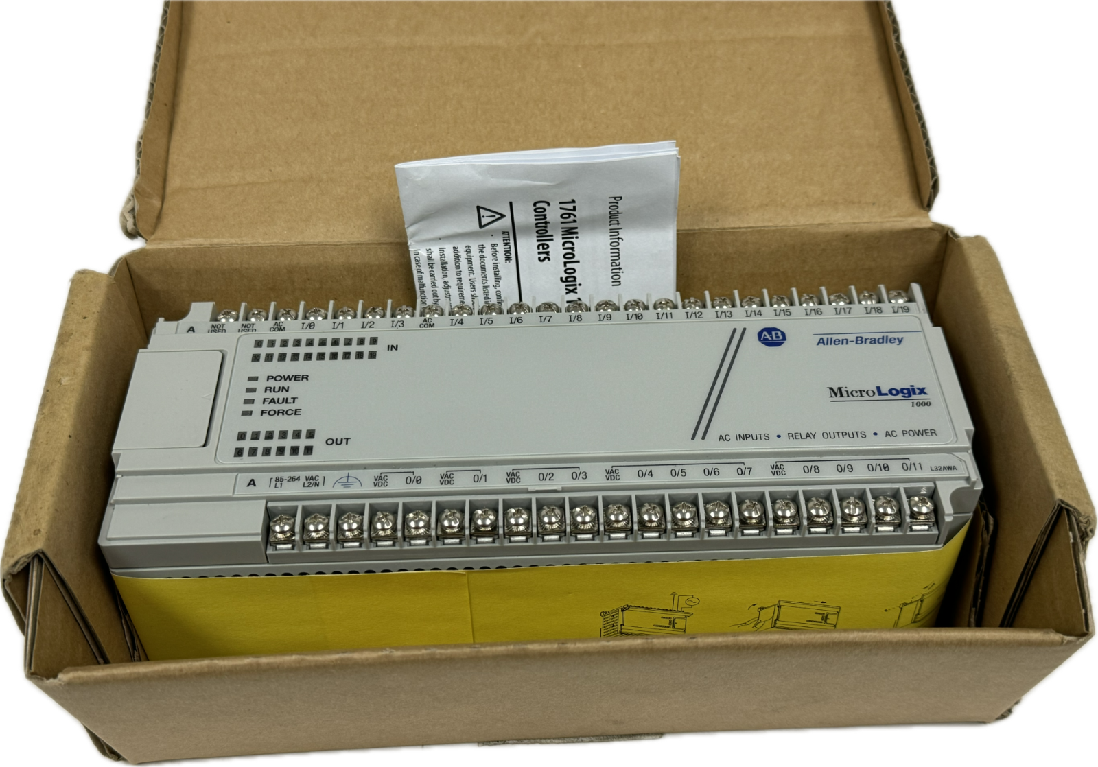 ALLEN BRADLEY 1761-L32AWA MICROLOGIX 1000 CONTROLLER SER. E FW: 1.0 NEW SURPLUS - Image 3