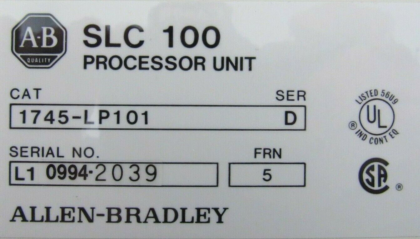 NEW ALLEN BRADLEY 1745-LP101 PROGRAMMABLE CONTROLLER SER.D FRN.5 1745LP101 - Image 4