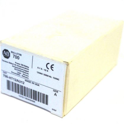 NEW ALLEN BRADLEY 700-HT12AU12 POWER ON DELAY RELAY SER. A 700HT12AU12