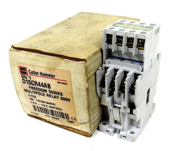 NEW CUTLER HAMMER D15CR44AB FREEDOM SERIES RELAY SERIES B1