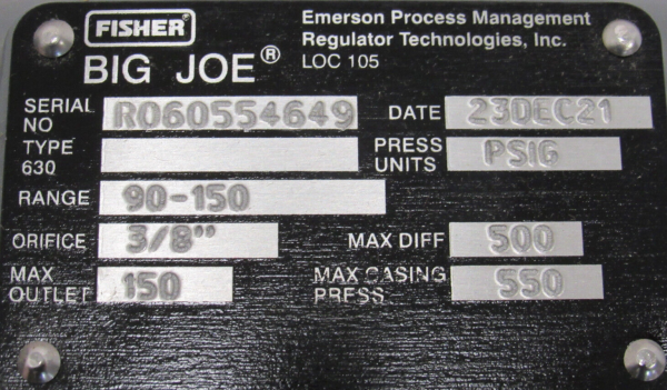 NEW FISHER 630 PRESSURE REGULATOR 1