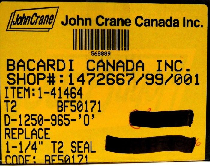 NEW JOHN CRANE D-1250-965-0 MECHANICALSEAL KIT 1-1/4" T2 1-41464 D12509650 - Image 4