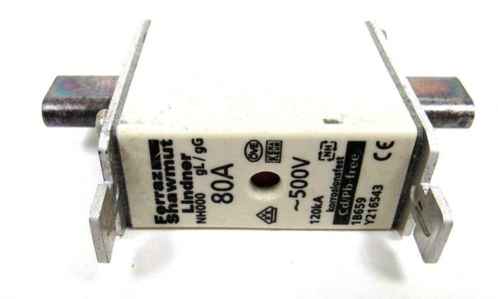 NEW LOT OF 6 FERRAZ SHAWMUT NH000-80A FUSE 80A 500V GL/GG NH00080A - Image 3
