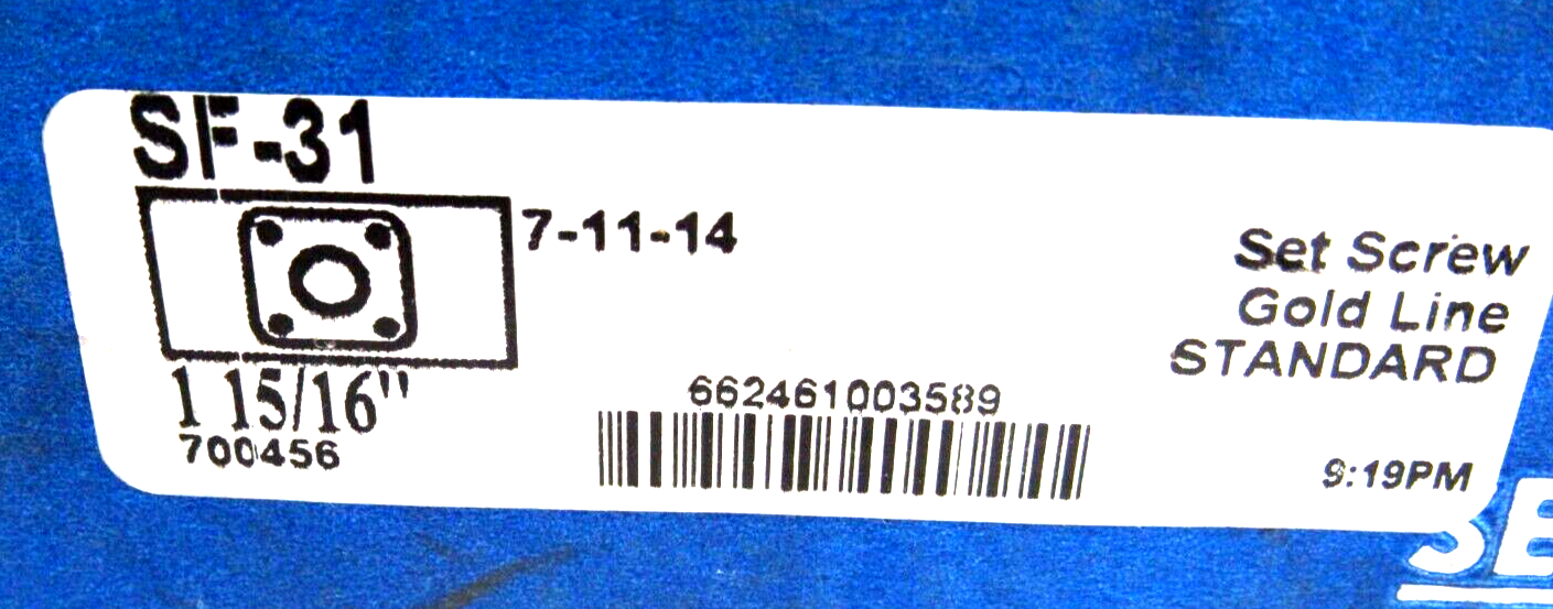 NEW SEALMASTER SF-31 BALL BEARING UNIT 1 15/16" SF31 - Image 6