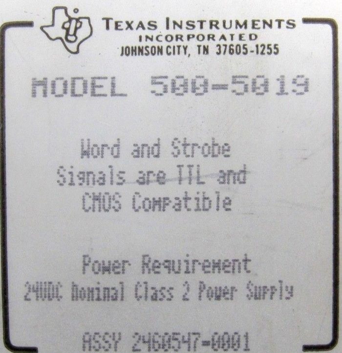 NEW TEXAS INSTRUMENTS 500-5019 WORD OUTPUT MODULE 5005019 2460547-0001 - Image 5