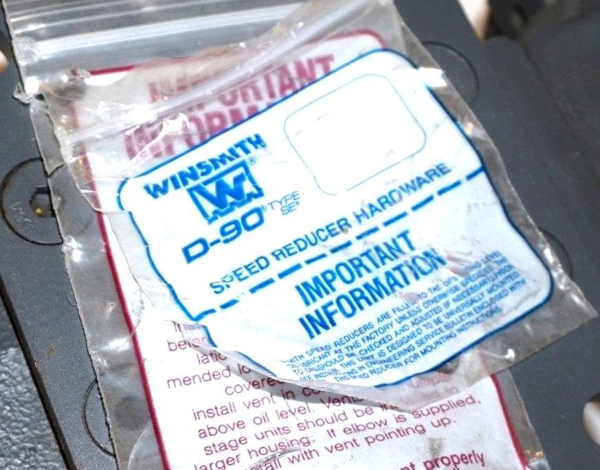 NEW WINSMITH 924MWU SPEED REDUCER 1750 RPM, 50:1 RATIO, 79 HP W/ D-890 HARDWARE - Image 6