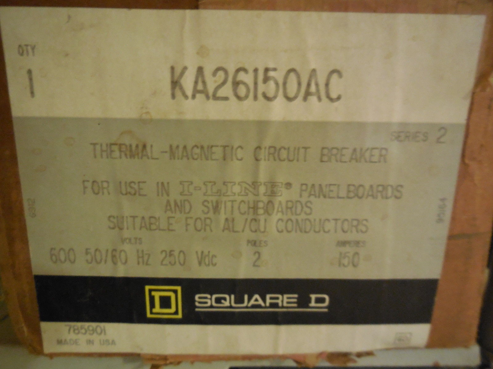 NEW SQUARE D KA26150AC CIRCUIT BREAKER KA26150AC