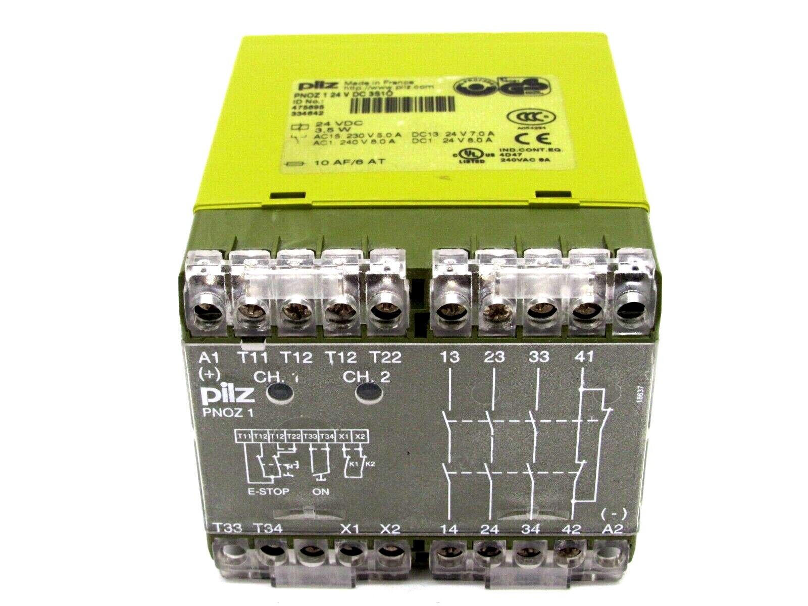 USED PILZ PNOZ-1-24VDC-3S10 SAFETY RELAY 475695 PNOZ124VDC3S10 - Image 4