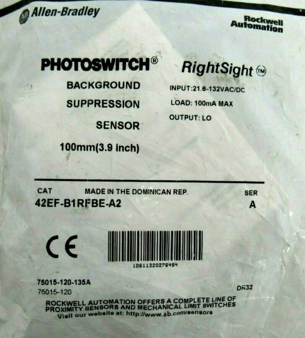 NEW ALLEN BRADLEY 42EF-B1RFBE-A2 PHOTOSWITCH SER A 42EFB1RFBEA2 - Image 4