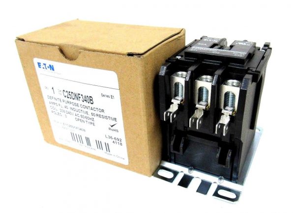 NEW EATON C25DNF340B DEFINITE PURPOSE CONTACTOR SERIES E1