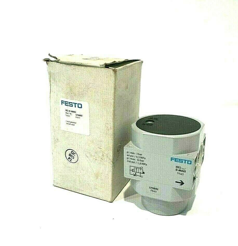 NEW FESTO HEL-D-MAXI ON/OFF VALVE 170692 HELDMAXI - SB Industrial ...