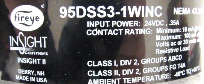 NEW FIREYE 95DSS3-1WINC DUAL SENSOR SCANNER W/ CABLE & PROGRAMMING KEYPAD - Image 6