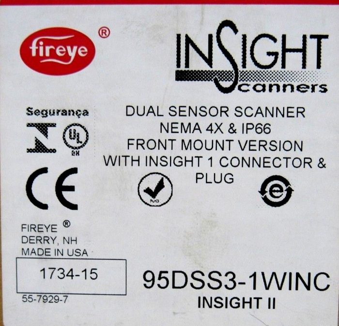 NEW FIREYE 95DSS3-1WINC DUAL SENSOR SCANNER W/ CABLE & PROGRAMMING KEYPAD - Image 8