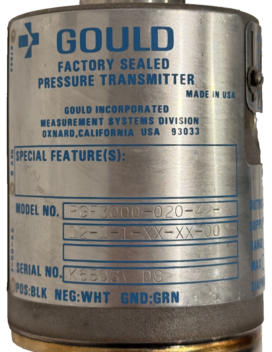 NEW GOULD PGF3000-020-42-12-1-1-XX-XX-00 PRESSURE TRANSMITTER 4-20MA 30VDC 40PSI - Image 5