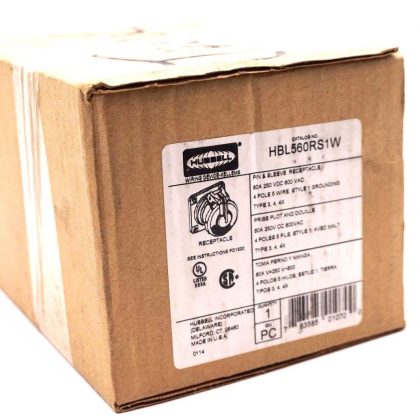 NEW HUBBELL HBL560RS1W PIN & SLEEVE RECEPTACLE