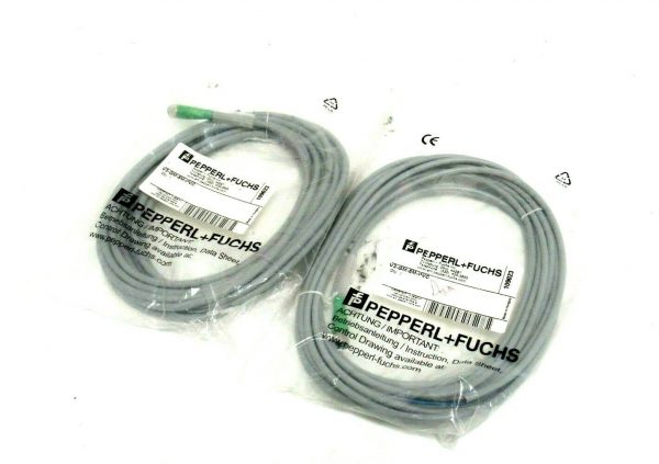 NEW LOT OF 2 PEPPERL+FUCHS V3-GM-5M-PVC CORDSET V3GM5MPVC