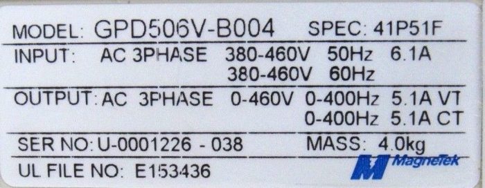 NEW MAGNETEK GPD506V-B004 AC DRIVE GPD506VB004 P5M41P51F - Image 5