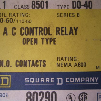 NEW SQAURE D 8501 D0-40 CONTROL RELAY 8501D040