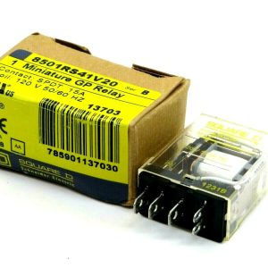 NEW SQUARE D 8501RS41V20 MINIATURE GP RELAY 15A 120V 50/60HZ