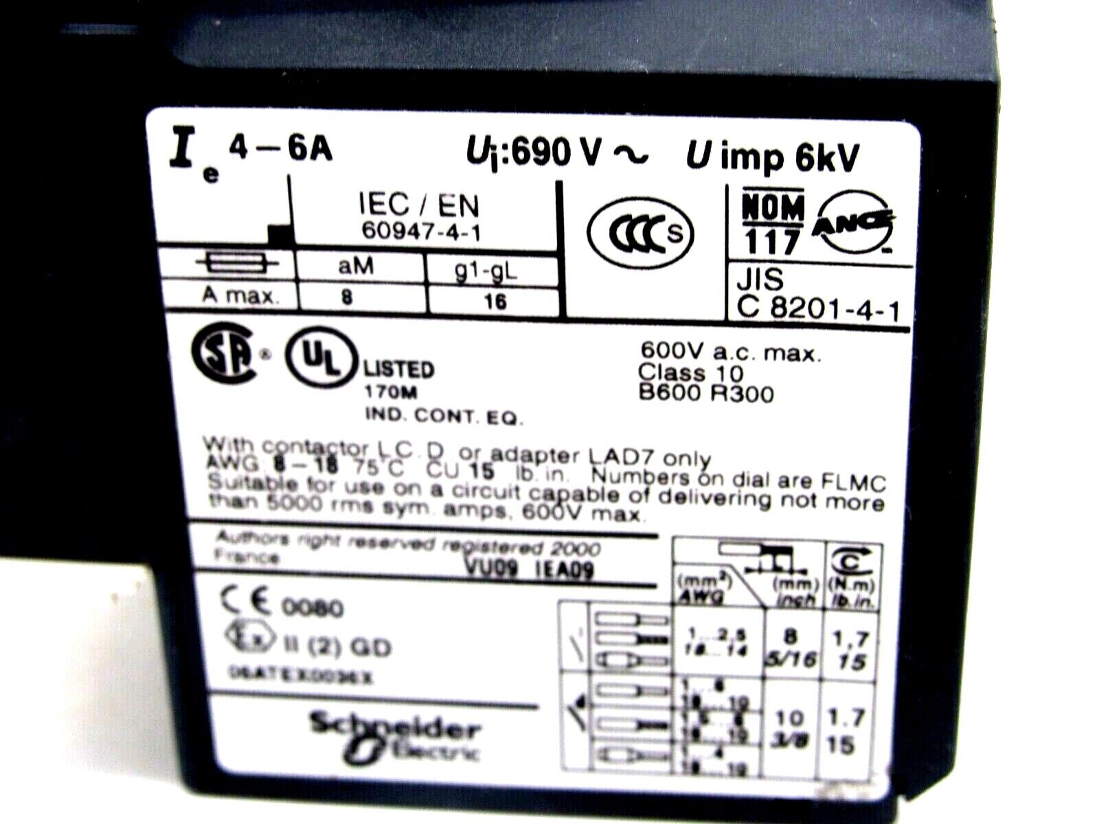 NEW TELEMECANIQUE LRD-10 THERMAL OVERLOAD RELAY LRD10 - Image 4