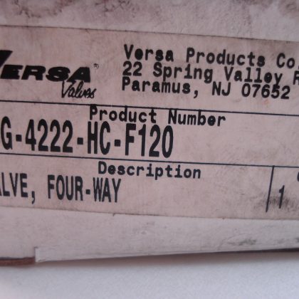NEW VERSA CSG-4222-HC-F120 FOUR-WAY VALVE CSG4222HCF120