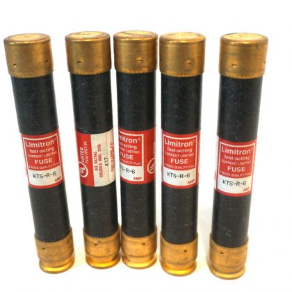 5 NEW LIMITRON KTS-R-6 FUSES KTSR6
