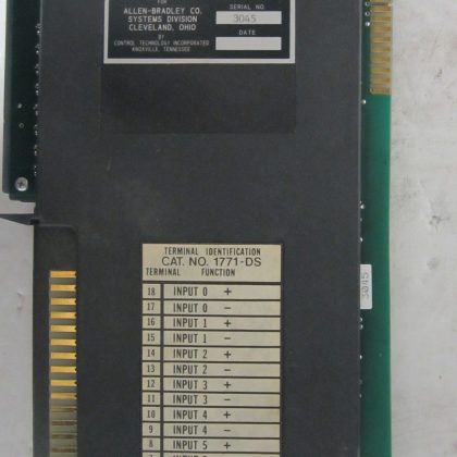 ALLEN BRADLEY 1771-DS LATCHING INPUT MODULE 1771DS