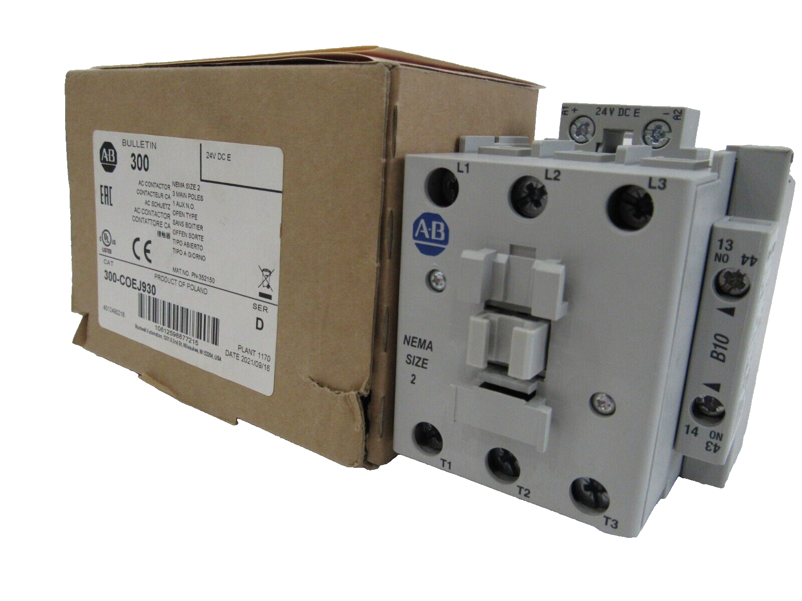 ALLEN BRADLEY 300-COEJ930 CONTACTOR SERIES D 300COEJ930 NEW, SURPLUS