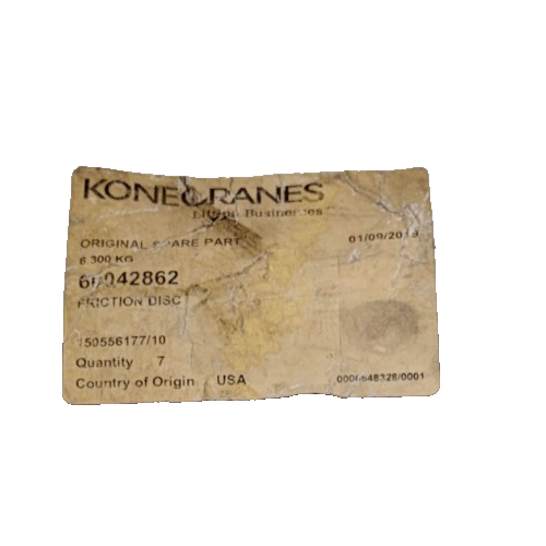 LOT OF 5 NEW KONECRANES R24287D1 HF-35 BRAKE PAD FRICTION DISCS ASBESTOS-FREE - Image 7