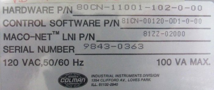 NEW BARBER COLMAN 80CN-11001-102-0-00 SEQUENCE MODULE 80CN11001102000 MACO 8000 - Image 4