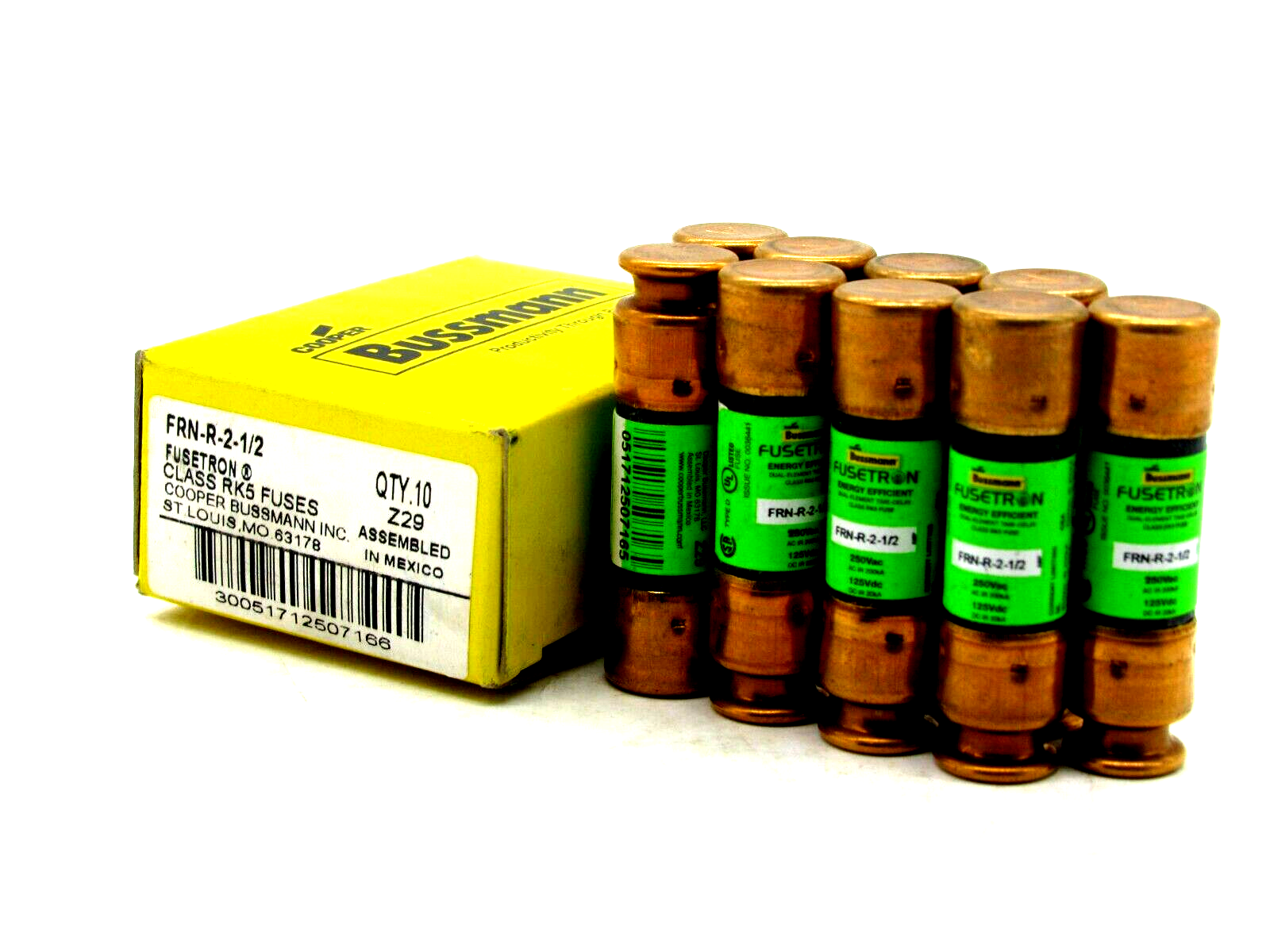 Fuse Brand Reverse R NEW LOT OF 9 BUSSMANN FRN-R-2-1/2 FUSES FRNR212 - SB Industrial Supply ...