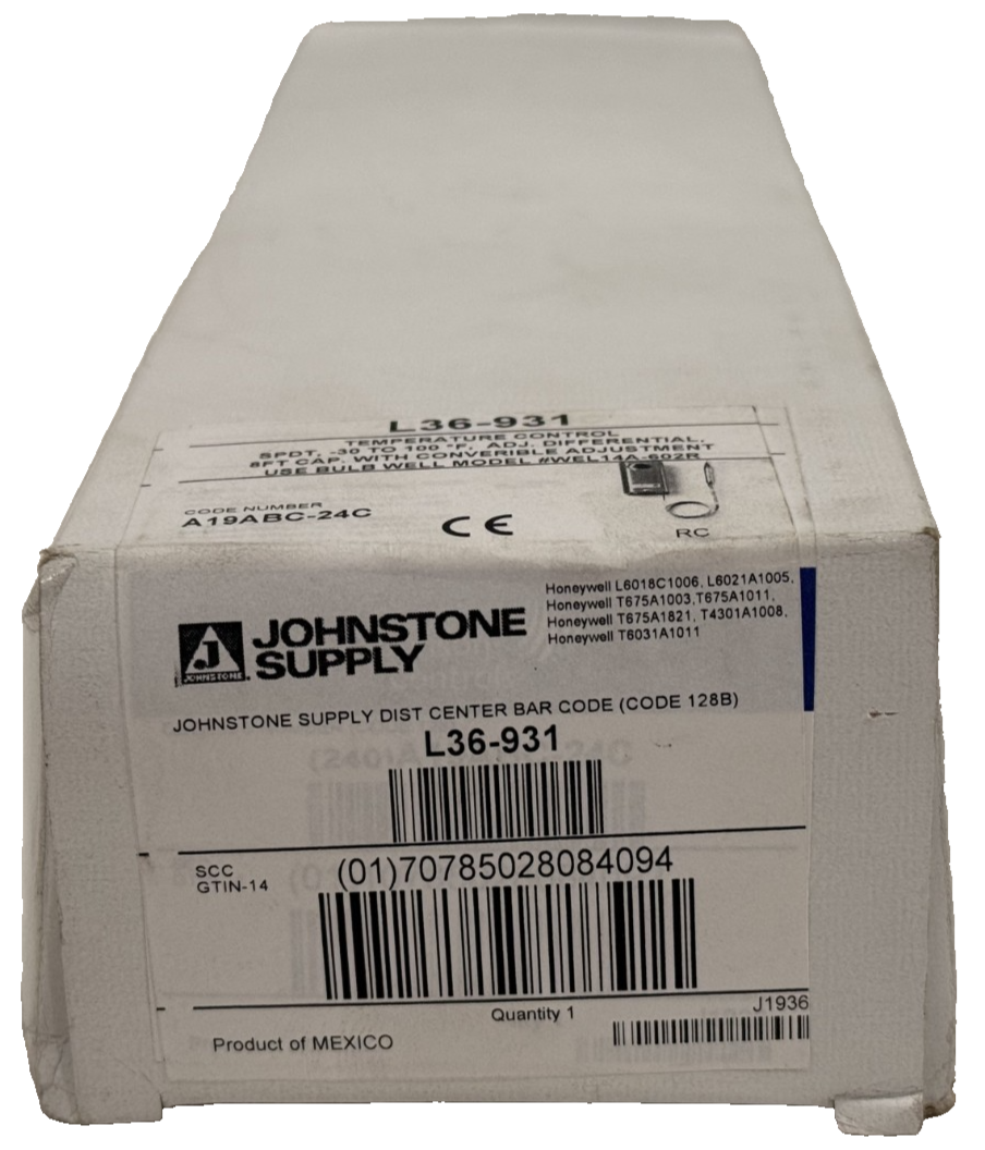 NEW PENN A19ABC-24C LINE VOLT MECHANICAL THERMOSTAT L36-931 A19ABC24C - Image 7