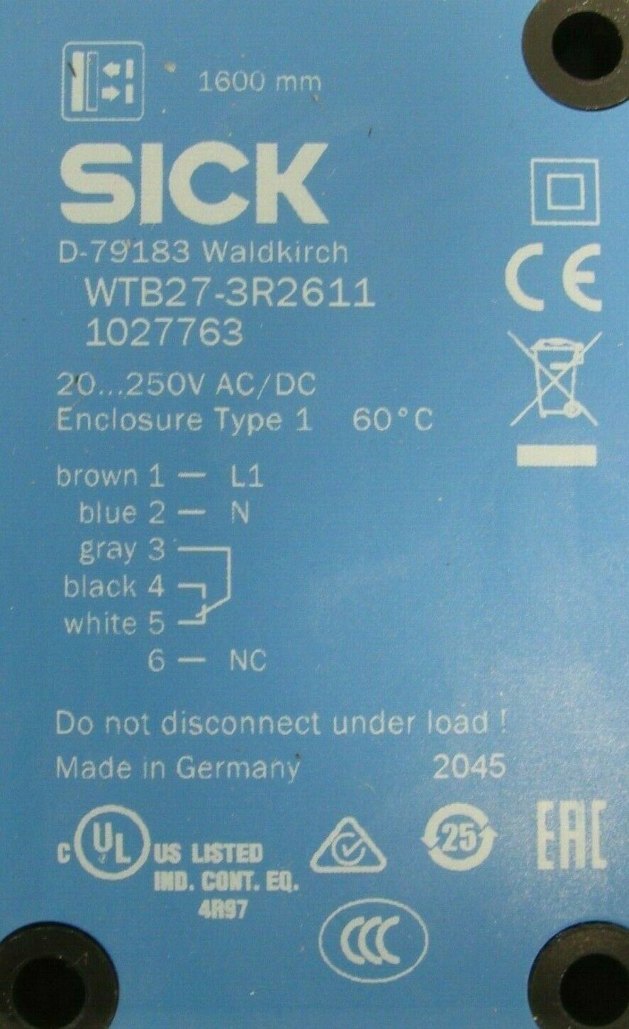 NEW SICK WTB27-3R2611 PROXIMITY SENSOR 1-027-763 6030224 WTB273R2611 - Image 4