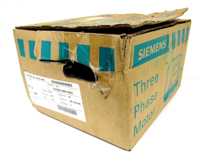 NEW SIEMENS 1LE23011AB414GA3 MOTOR 2 HP 3 PHASE 1800 RPM 208-230/460V