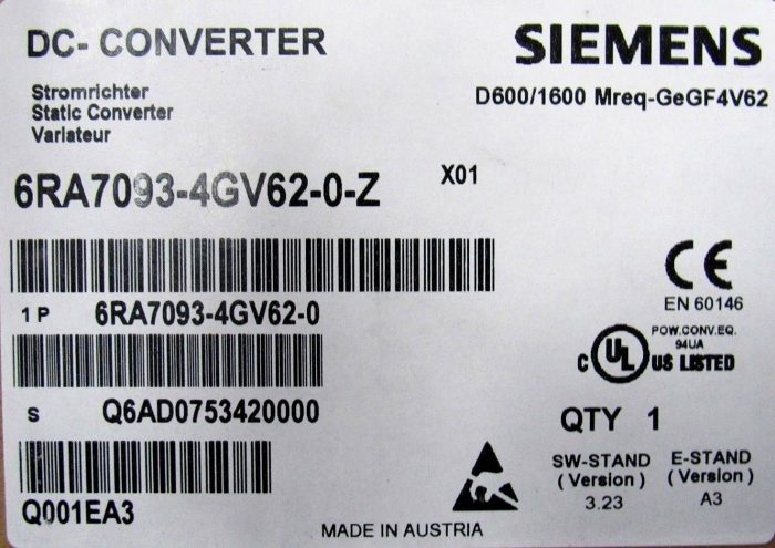 NEW SIEMENS 6RA7093-4GV62-0-Z DC-CONVERTER 6RA70934GV620Z - Image 9