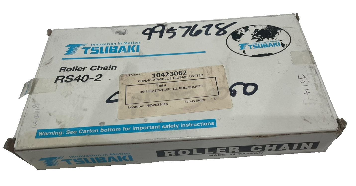 NEW TSUBAKI RS40-2 ROLLER CHAIN RIVETED 10FT 240 LINKS RS402 - Image 3