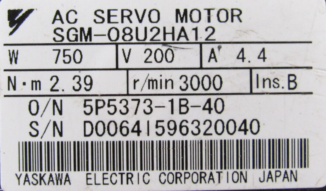 NEW YASKAWA SGM-08U2HA12 SERVO MOTOR SGM08U2HA12 - Image 4
