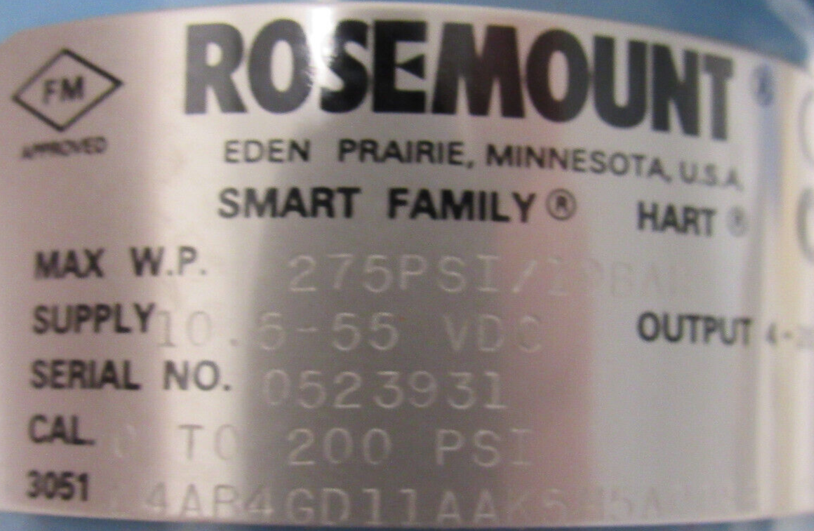 USED ROSEMOUNT 3051L4AB4GD11AAK5M5A0058 LEVEL TRANSMITTER - Image 5