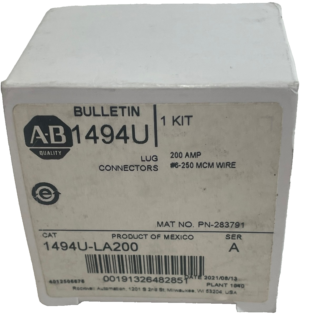 ALLEN BRADLEY 1494U-LA200 LUG CONNECTORS SER. A 1494ULA200 NEW, SURPLUS - Image 4