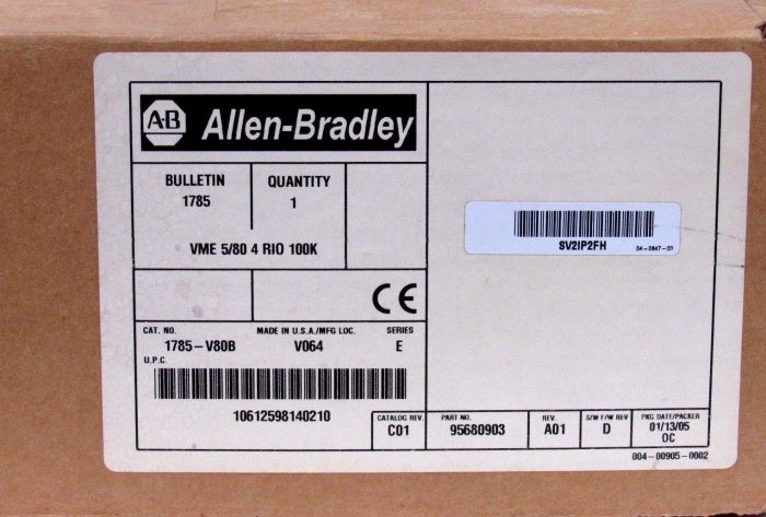 NEW ALLEN BRADLEY 1785-V80B PROCESSOR VME 5/80 SERIES E - Image 4