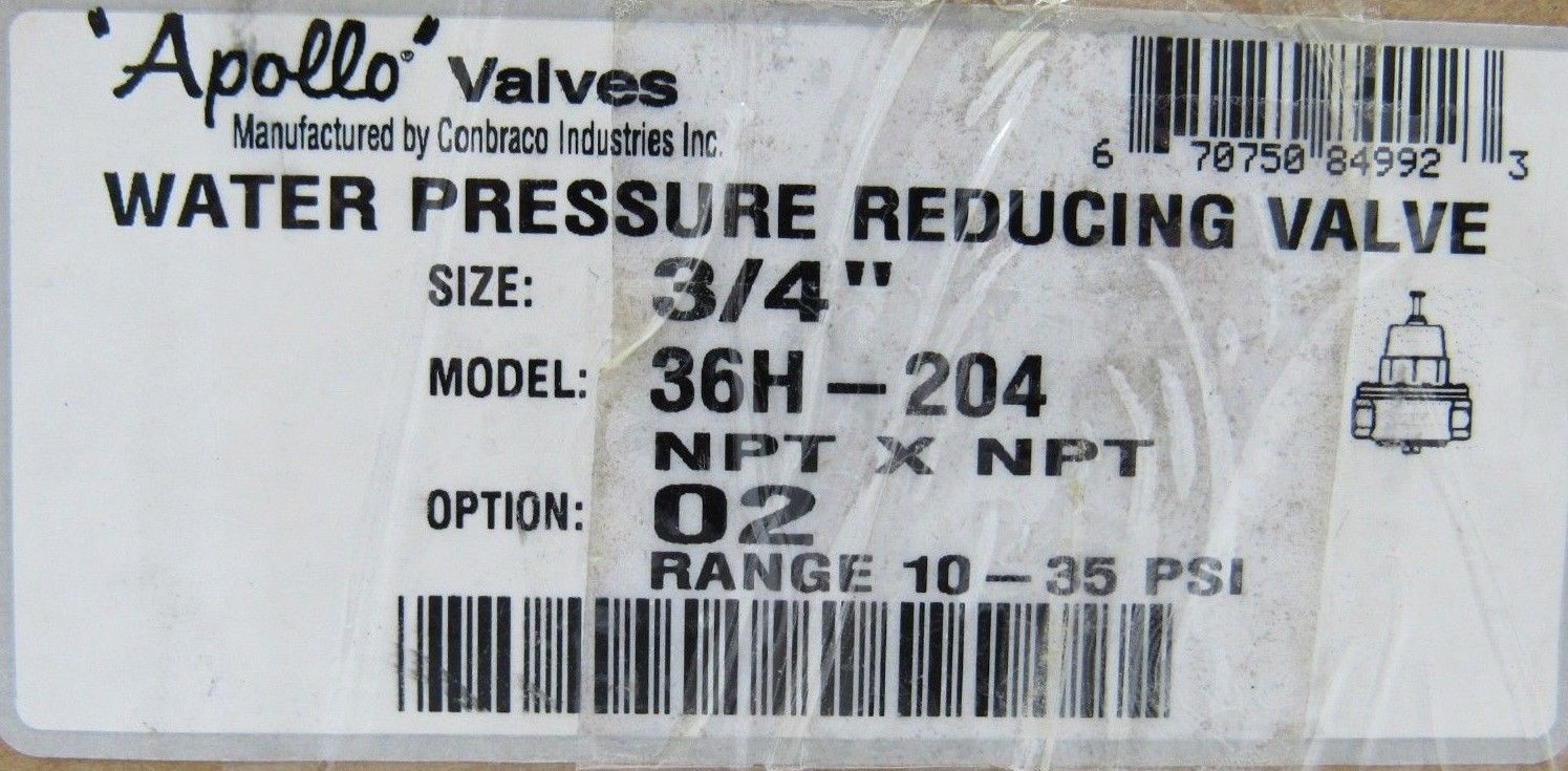 Soupape Réductrice De Pression Apollo 2 Pouces, Bronze - Plage 75-125 PSI, Occasion En état De Marche