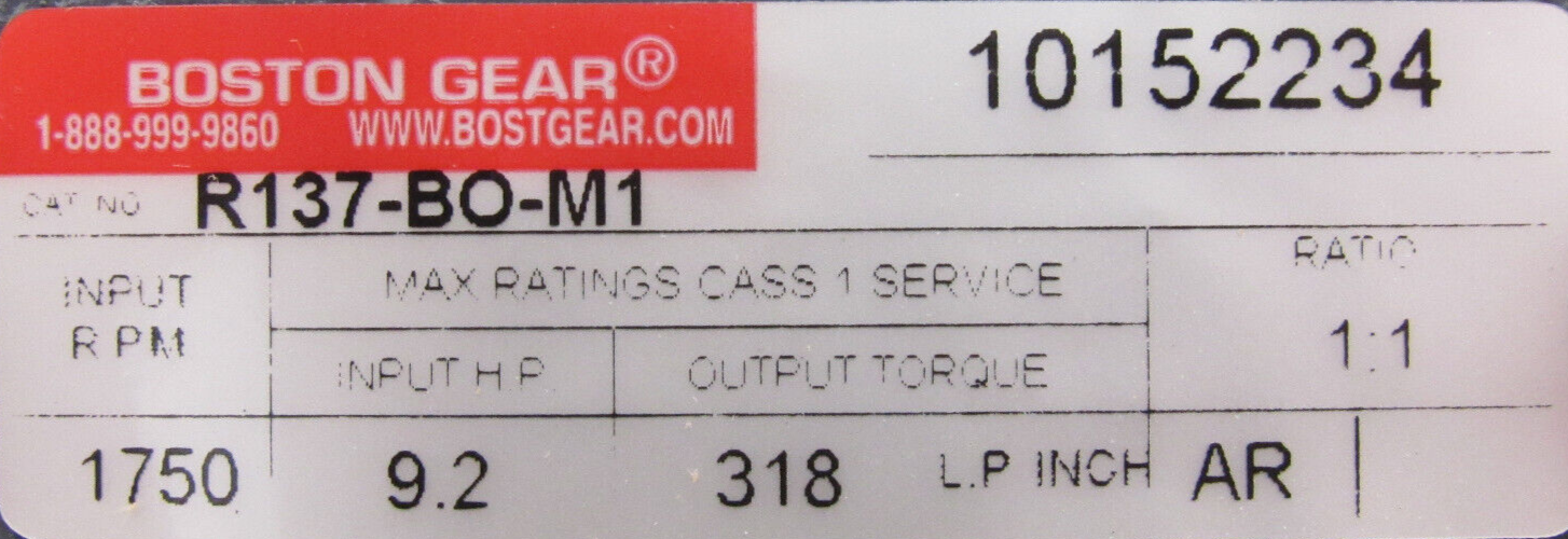 NEW BOSTON GEAR R137-BO-M1 GEAR RATIO SPIRAL BEVEL GEARBOX 1:1 R137BOM1 - Image 4
