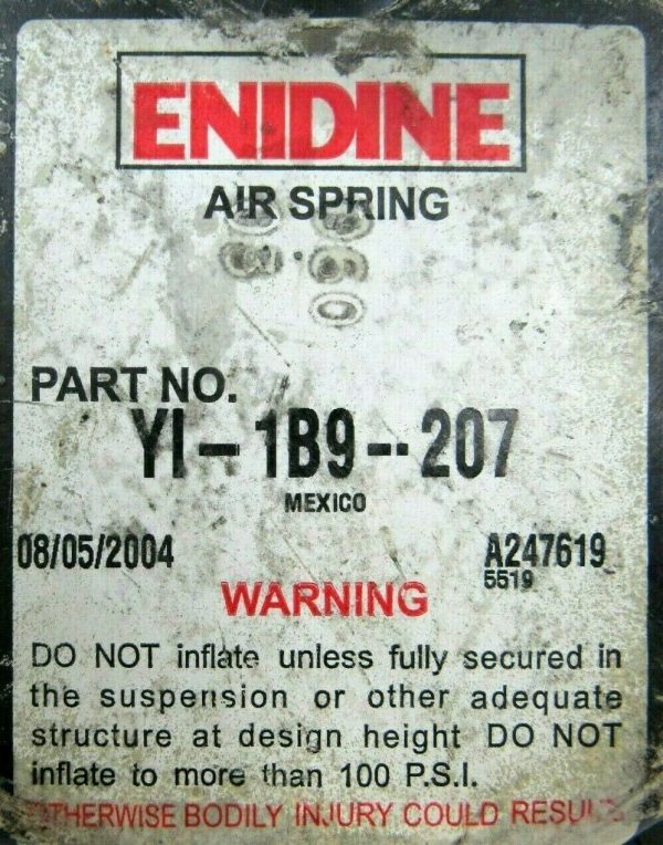 NEW ENIDINE YI-1B9-207 AIR SPRING YI1B9207 578-91-3-201 1B9 - Image 4