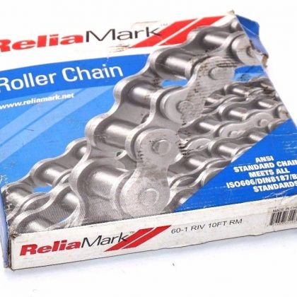 NEW RELIAMARK 60-1 RIV 10FT RM ROLLER CHAIN 601RIV