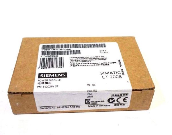 NEW SEALED SIEMENS 6ES7-138-4CA01-0AA0 POWER MODULE 6ES71384CA010AA0